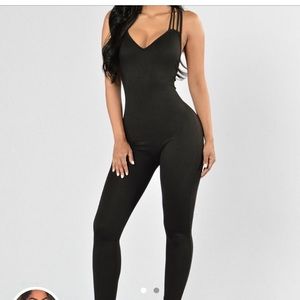 Fashion Nova All Black One piece/Jumpsuit